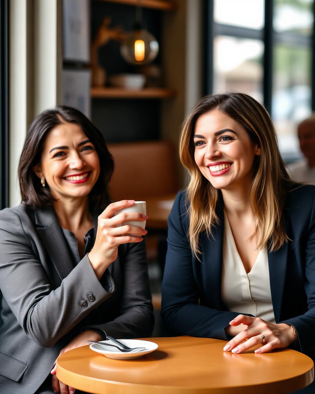 Members building relationships over coffee